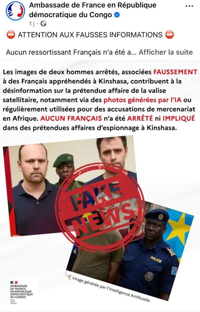 ANT2-657x1024 Non, deux ressortissants français n’ont pas été arrêtés à Kinshasa pour espionnage via Antenne A