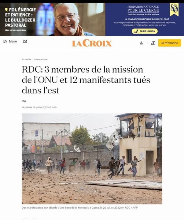 Image3 Non, cette image ne montre pas une récente manifestation contre un troisième mandat de Félix Tshisekedi en RDC : elle date de 2022